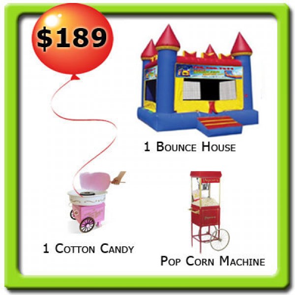 1 Bounce House Rental - 2 Food Machines Rental for Only $189