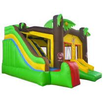 Commercial Grade Jungle Bounce House with Blower and Slide by Inflatable