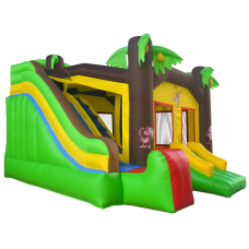 Commercial Grade Jungle Bounce House with Blower and Slide by Inflatable