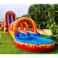 Dual Volcano Water Slide Rentals